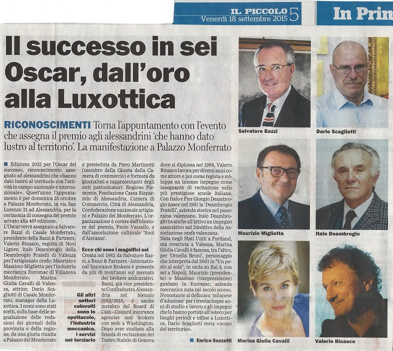 Il_PICCOLO,_premiati_OSCAR_SUCCESSO